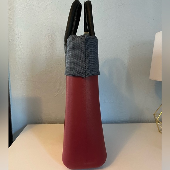 Red O Bag Shoulder Bag Double Handle Waterproof Purse Reusable Durable Basic - Picture 9 of 13